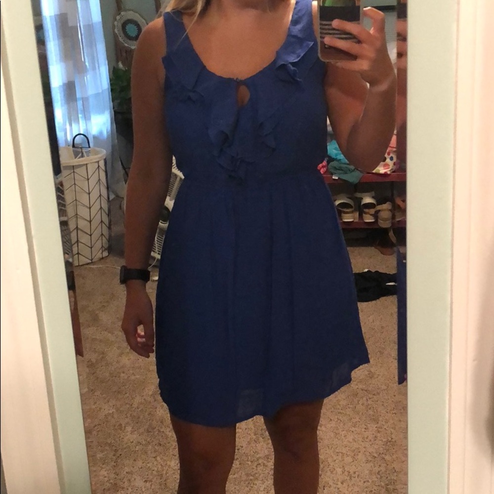 blue short dress